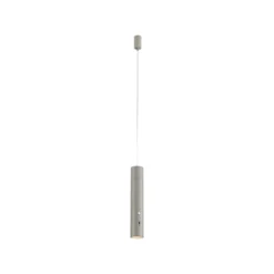 JUST LIGHT. LED-Akku-Hängeleuchte Attach, grau-beige, Eisen