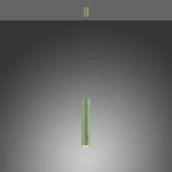 JUST LIGHT. LED-Akku-Hängeleuchte Attach, grün, Eisen