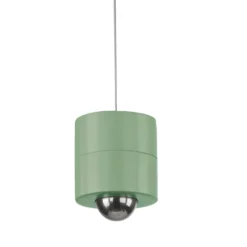 JUST LIGHT. LED-Akku-Hängeleuchte Attach, grün, Eisen
