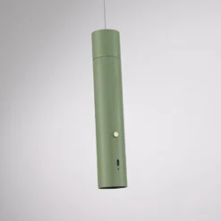 JUST LIGHT. LED-Akku-Hängeleuchte Attach, grün, Eisen