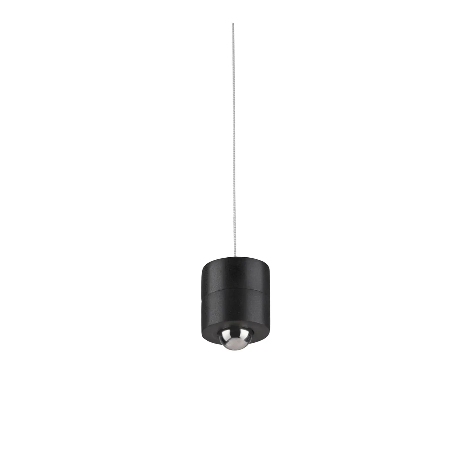 JUST LIGHT. LED-Akku-Hängeleuchte Attach, schwarz, Eisen