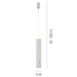 JUST LIGHT. LED-Akku-Hängeleuchte Attach, weiß, Eisen
