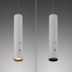 JUST LIGHT. LED-Akku-Hängeleuchte Attach, weiß, Eisen