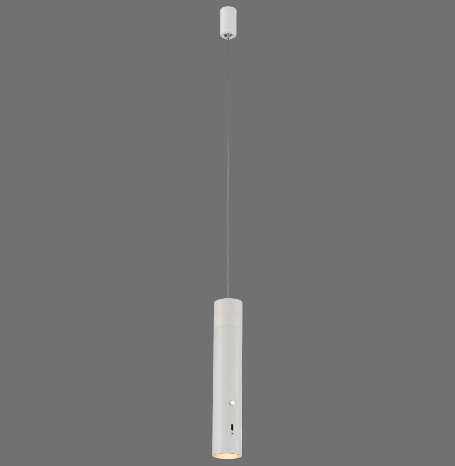 JUST LIGHT. LED-Akku-Hängeleuchte Attach, weiß, Eisen