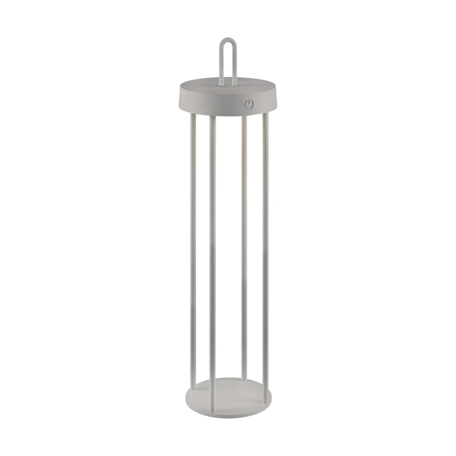 JUST LIGHT. LED-Akku-Tischlampe Anselm grau-beige 50cm Eisen