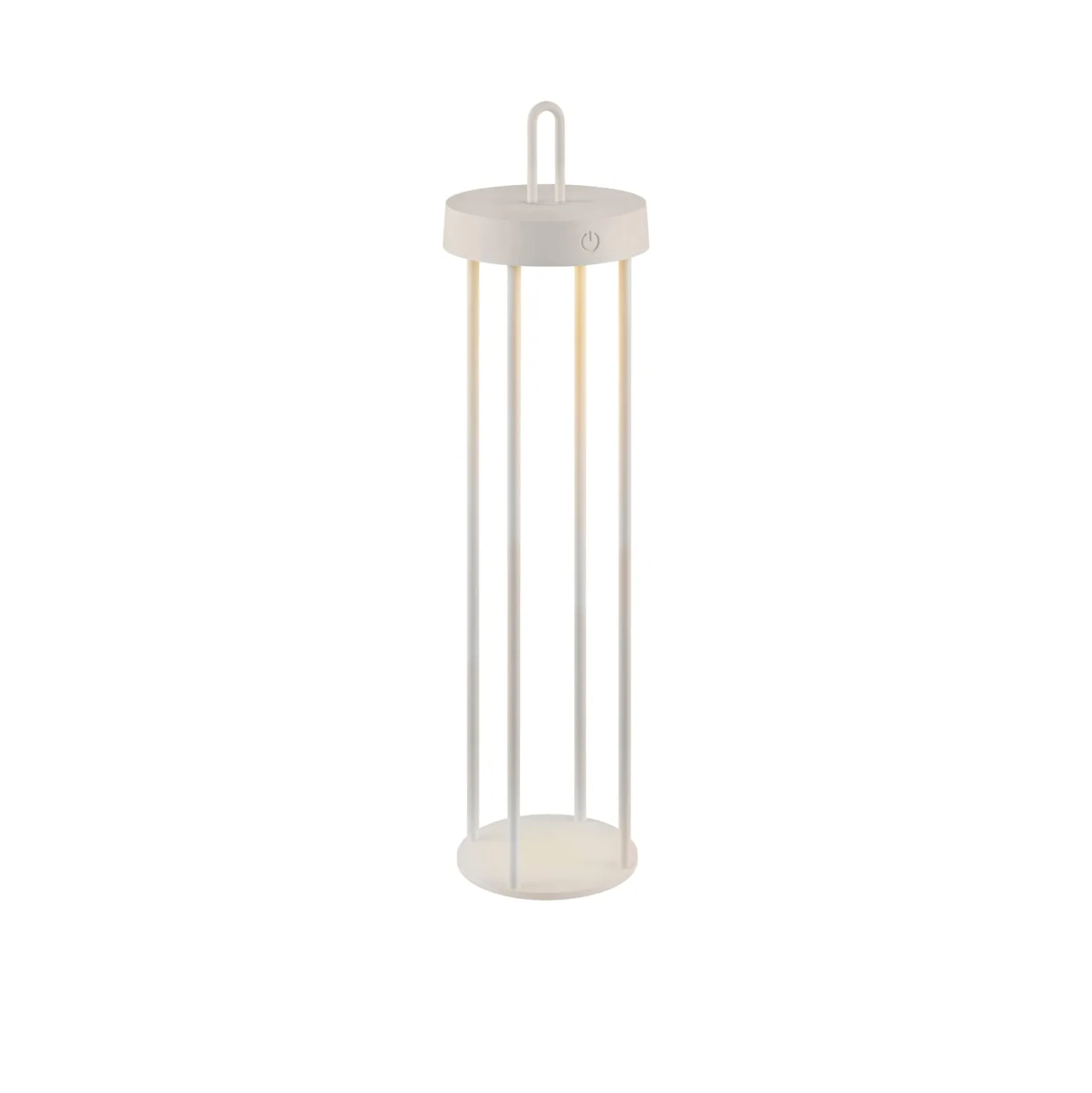 JUST LIGHT. LED-Akku-Tischlampe Anselm grau-beige 50cm Eisen