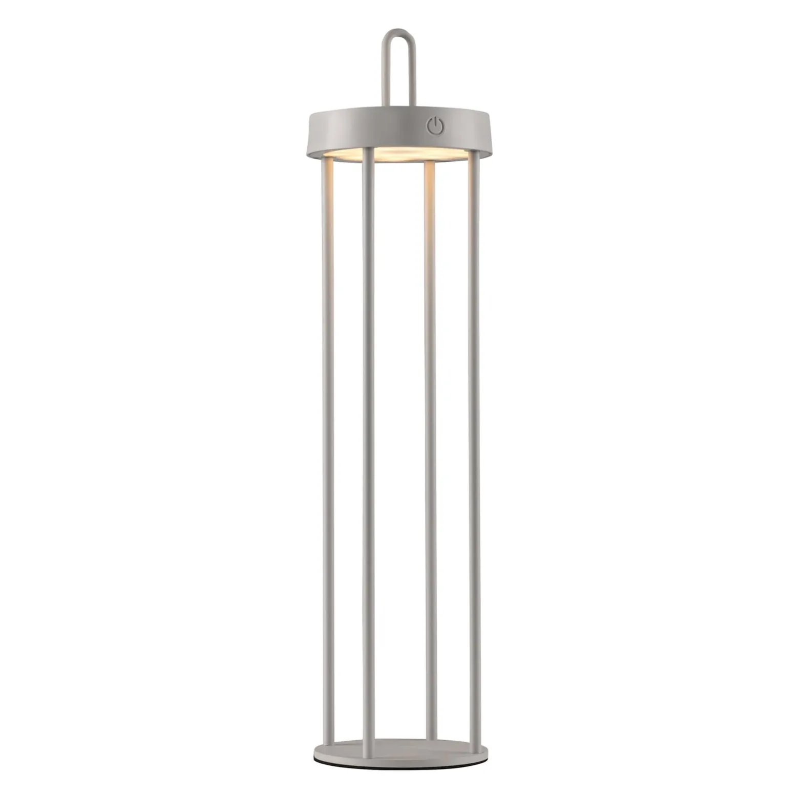 JUST LIGHT. LED-Akku-Tischlampe Anselm grau-beige 50cm Eisen