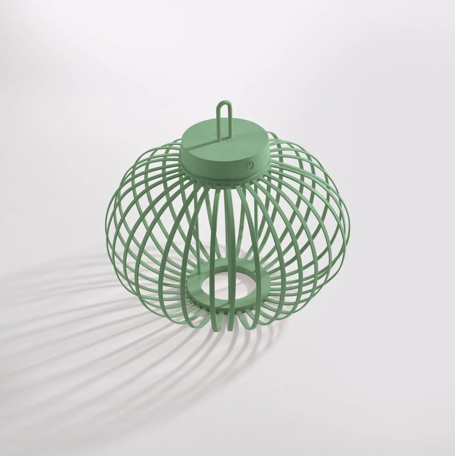 JUST LIGHT. LED-Akku-Tischleuchte Akuba, grün, 33 cm, Bambus