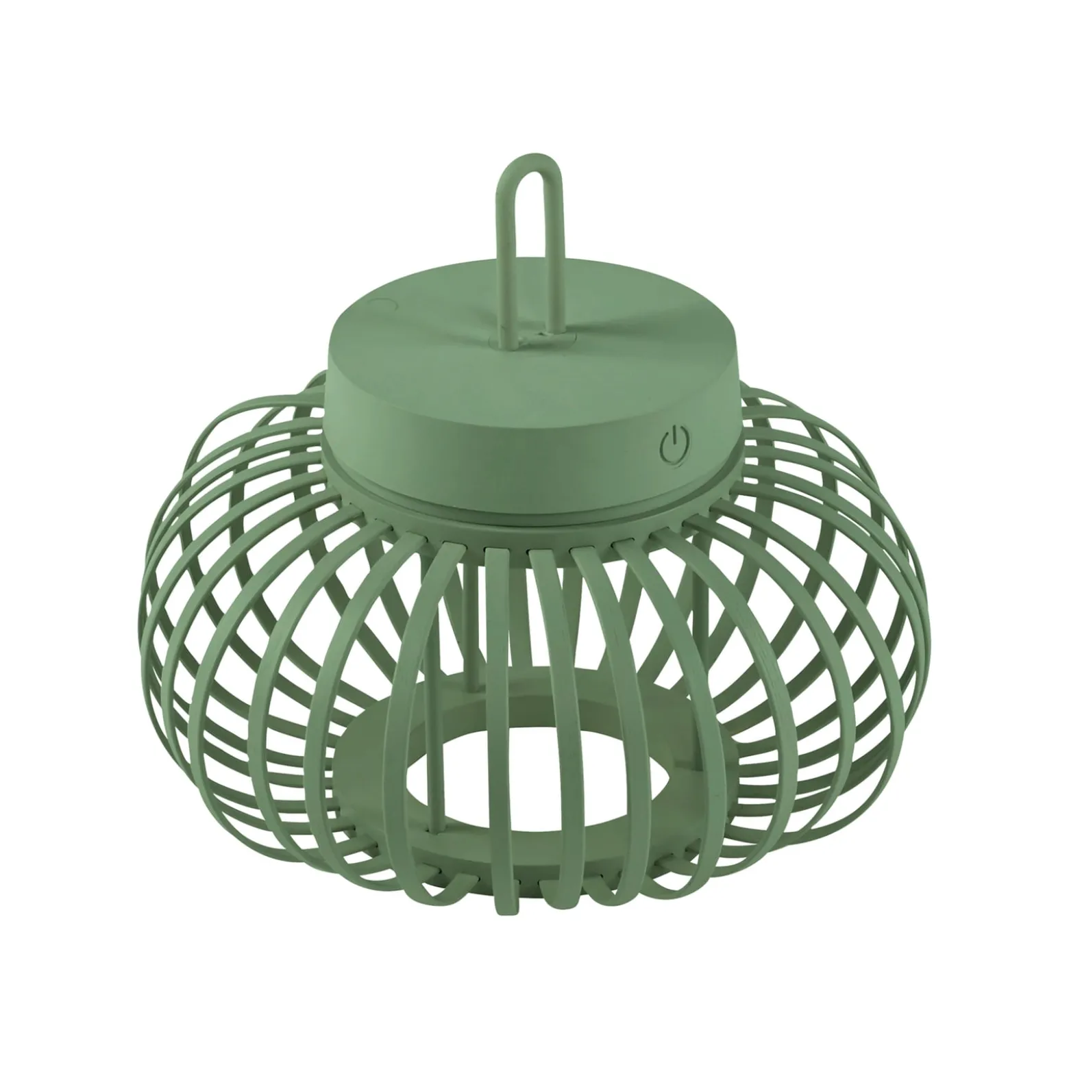 JUST LIGHT. LED-Akku-Tischleuchte Akuba, grün, 22 cm, Bambus