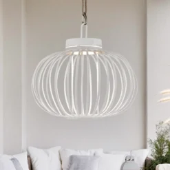 JUST LIGHT. LED-Akku-Tischleuchte Akuba, weiß, 33 cm, Bambus