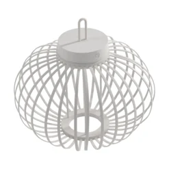 JUST LIGHT. LED-Akku-Tischleuchte Akuba, weiß, 33 cm, Bambus
