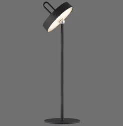 JUST LIGHT. LED-Akku-Tischleuchte Amag, schwarz, Eisen, IP44
