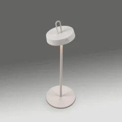JUST LIGHT. LED-Akku-Tischleuchte Amag, weiß, Eisen, IP44