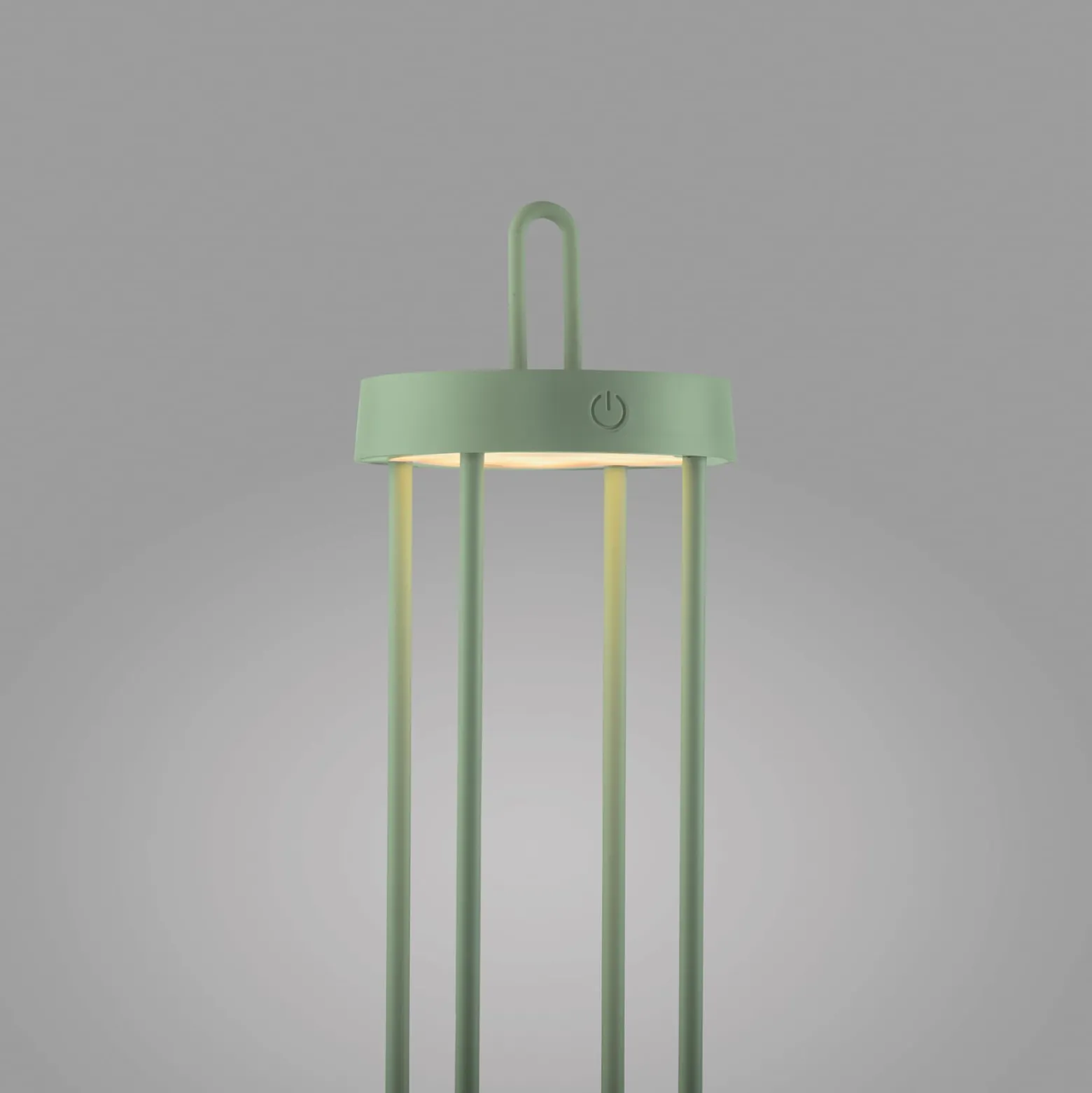 JUST LIGHT. LED-Akku-Tischleuchte Anselm, grün, 50 cm, Eisen