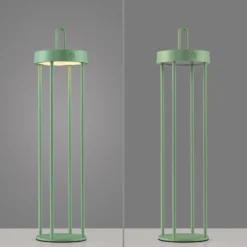 JUST LIGHT. LED-Akku-Tischleuchte Anselm, grün, 50 cm, Eisen