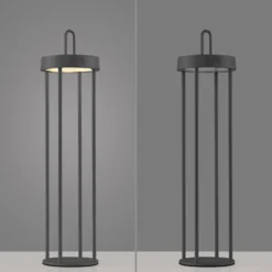 JUST LIGHT. LED-Akku-Tischleuchte Anselm schwarz 50 cm Eisen