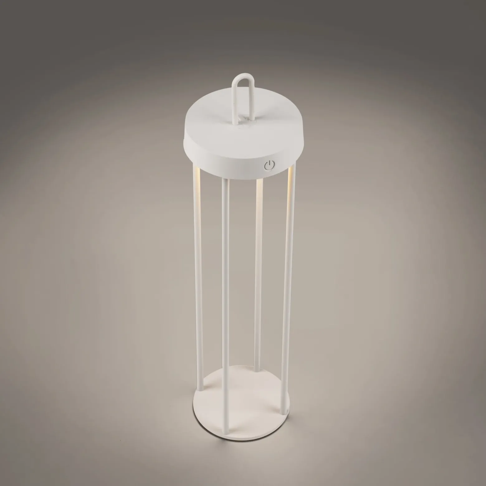 JUST LIGHT. LED-Akku-Tischleuchte Anselm, weiß, 50 cm, Eisen