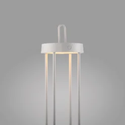 JUST LIGHT. LED-Akku-Tischleuchte Anselm, weiß, 50 cm, Eisen