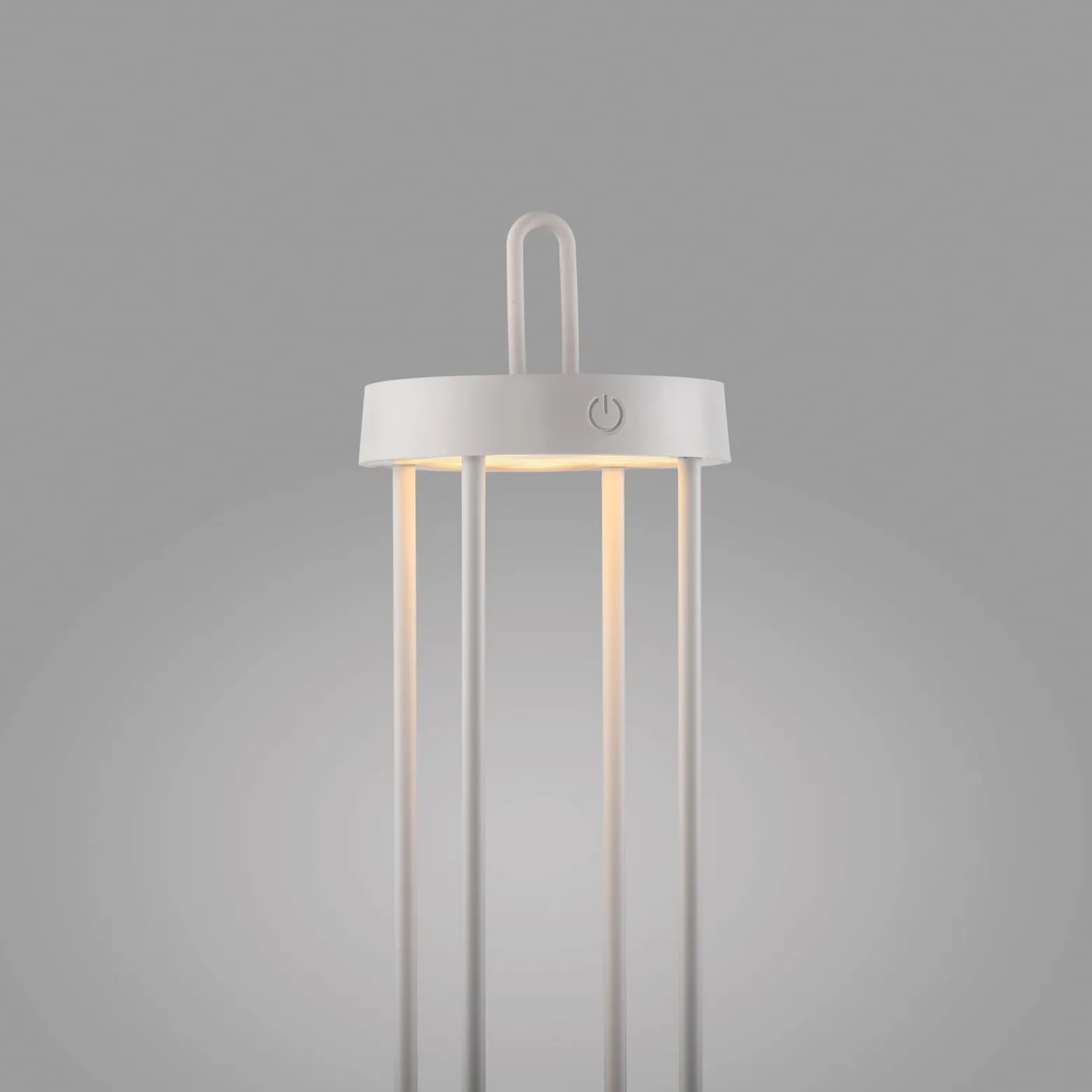 JUST LIGHT. LED-Akku-Tischleuchte Anselm, weiß, 50 cm, Eisen