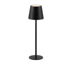 JUST LIGHT. LED-Akku-Tischleuchte Euria, schwarz, Eisen IP54