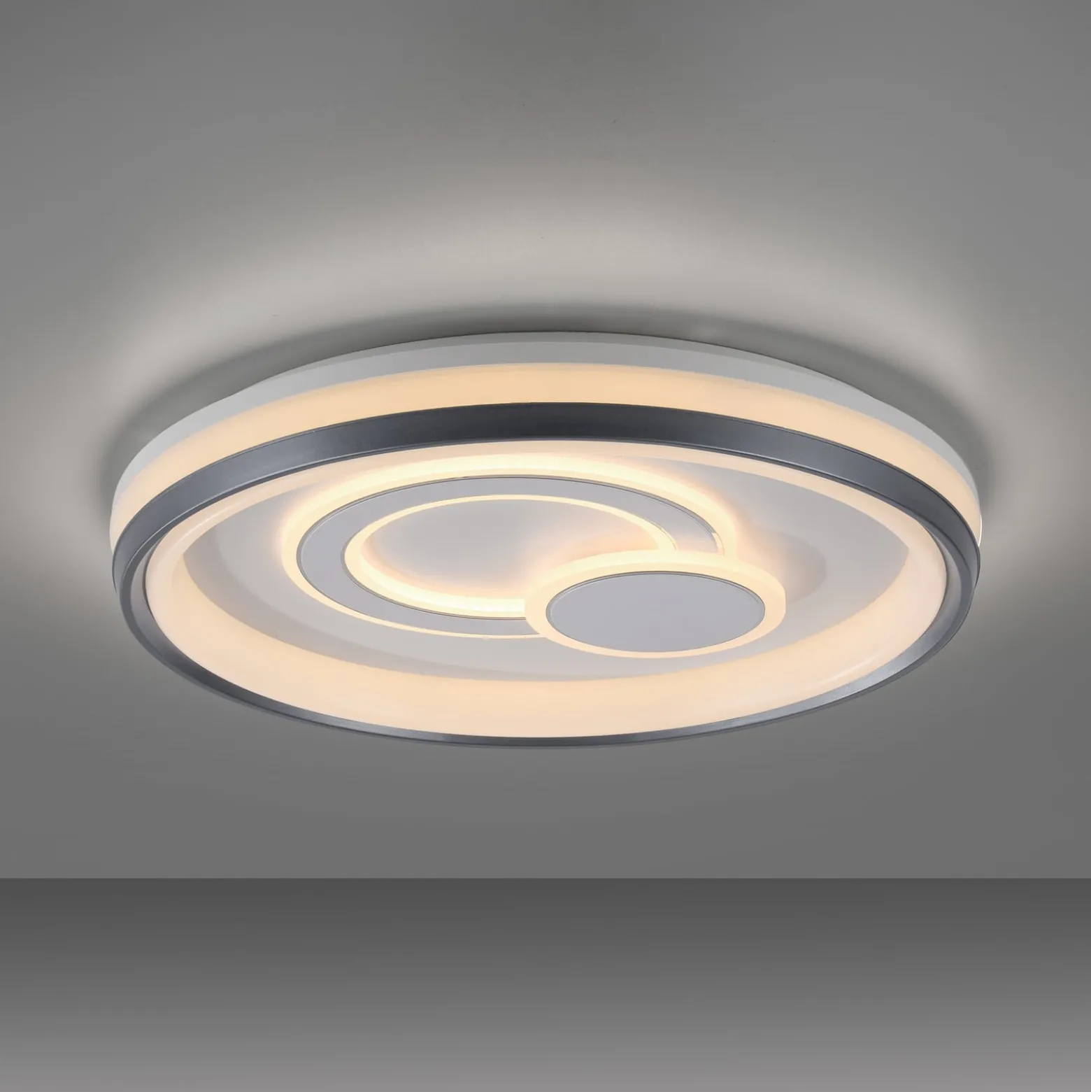 JUST LIGHT. LED-Deckenleuchte Minelli, Ø 50 cm, dimmbar