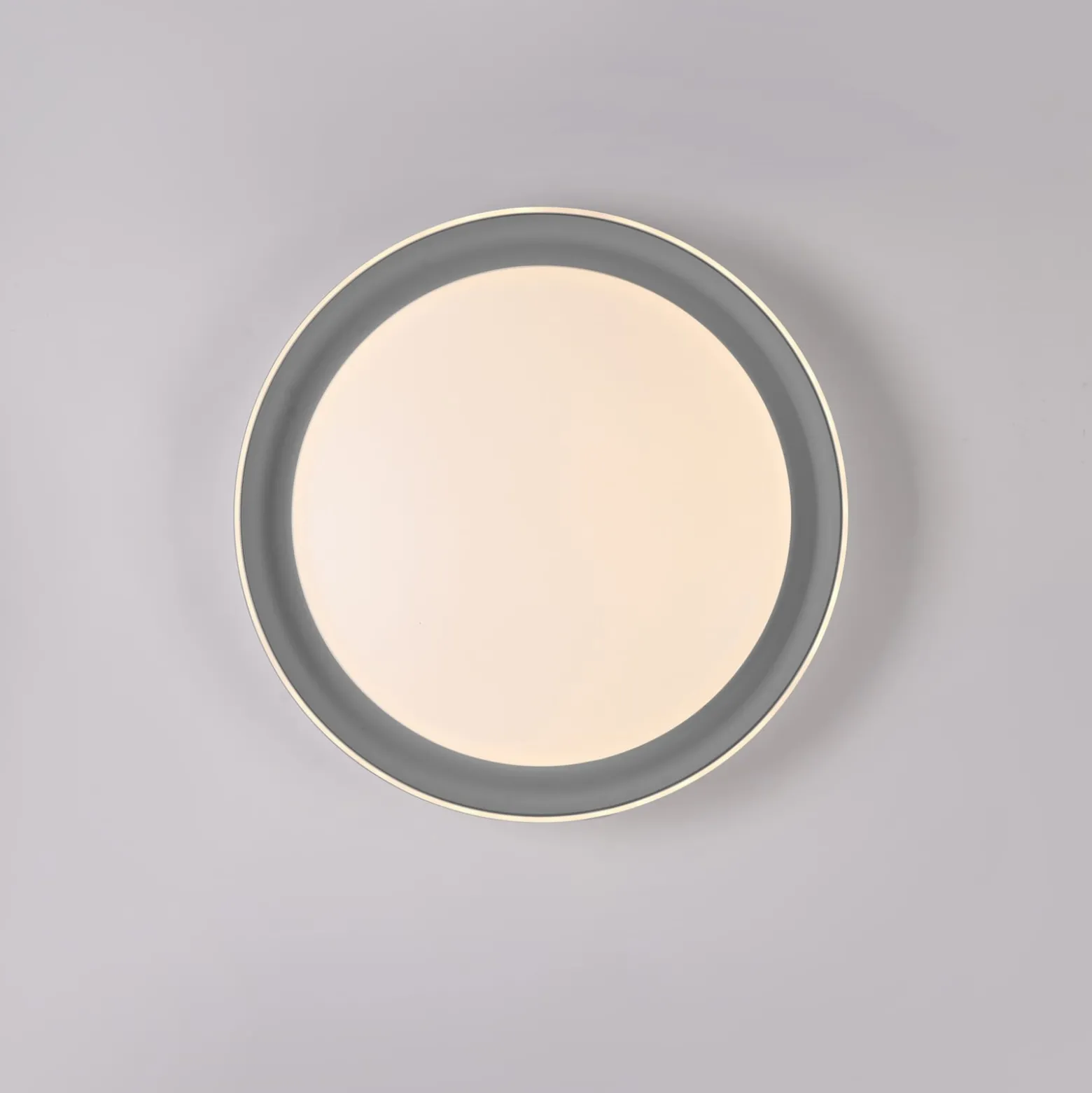 JUST LIGHT. LED-Deckenleuchte Sati, Kunststoff, grau