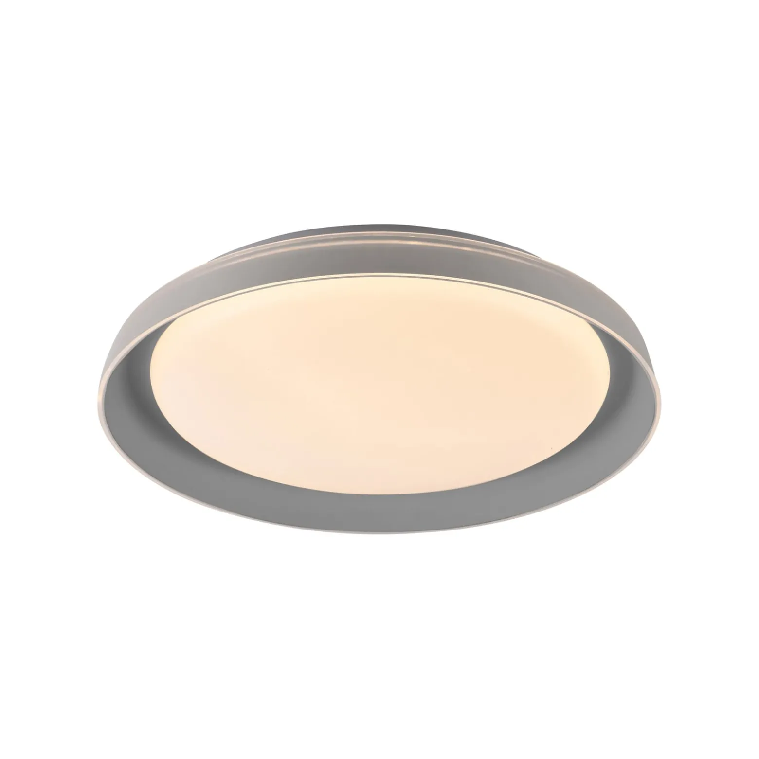 JUST LIGHT. LED-Deckenleuchte Sati, Kunststoff, grau