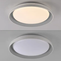 JUST LIGHT. LED-Deckenleuchte Sati, Kunststoff, grau
