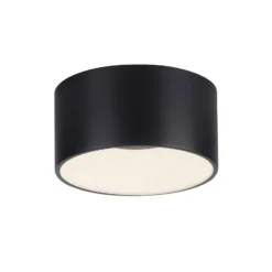 JUST LIGHT. LED-Deckenleuchte Tanika schwarz, Ø16cm, dimmbar