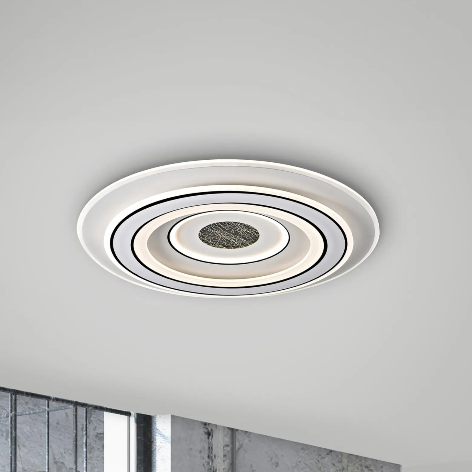 JUST LIGHT. LED-Deckenleuchte Tolago, Ø 40 cm, CCT, dimmbar