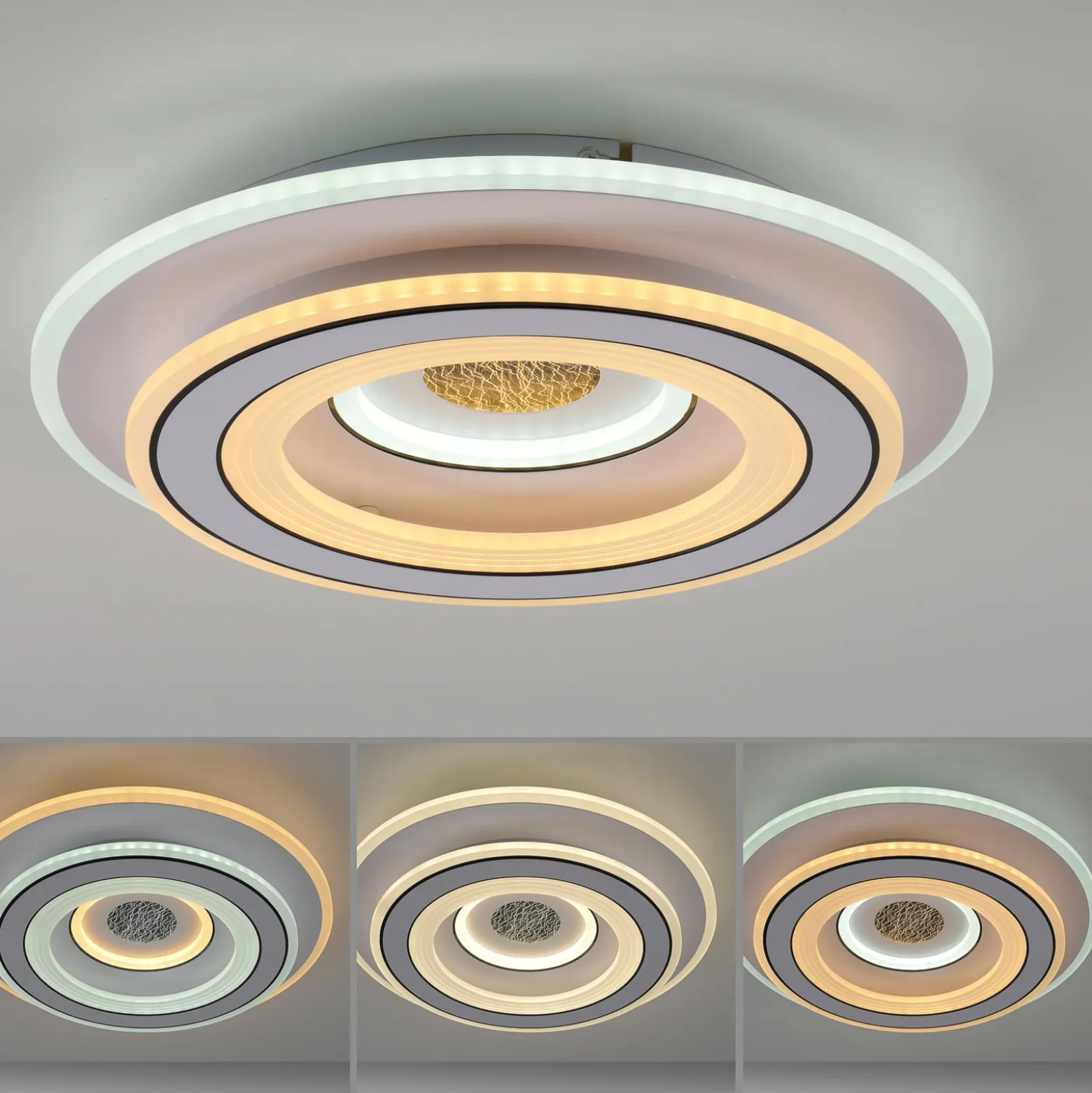 JUST LIGHT. LED-Deckenleuchte Tolago, Ø 40 cm, CCT, dimmbar