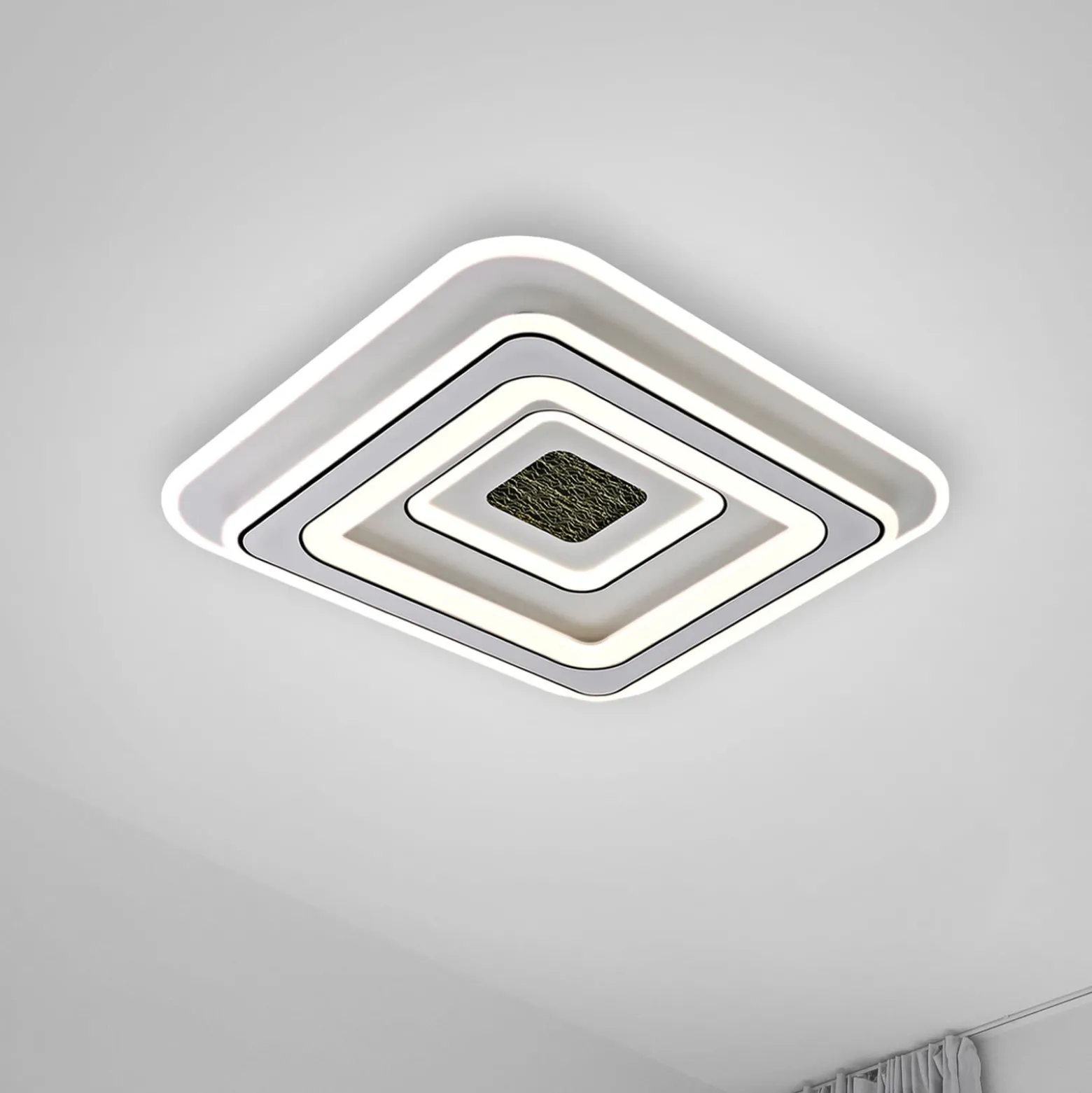 JUST LIGHT. LED-Deckenleuchte Tolago, 49x49 cm, CCT, dimmbar