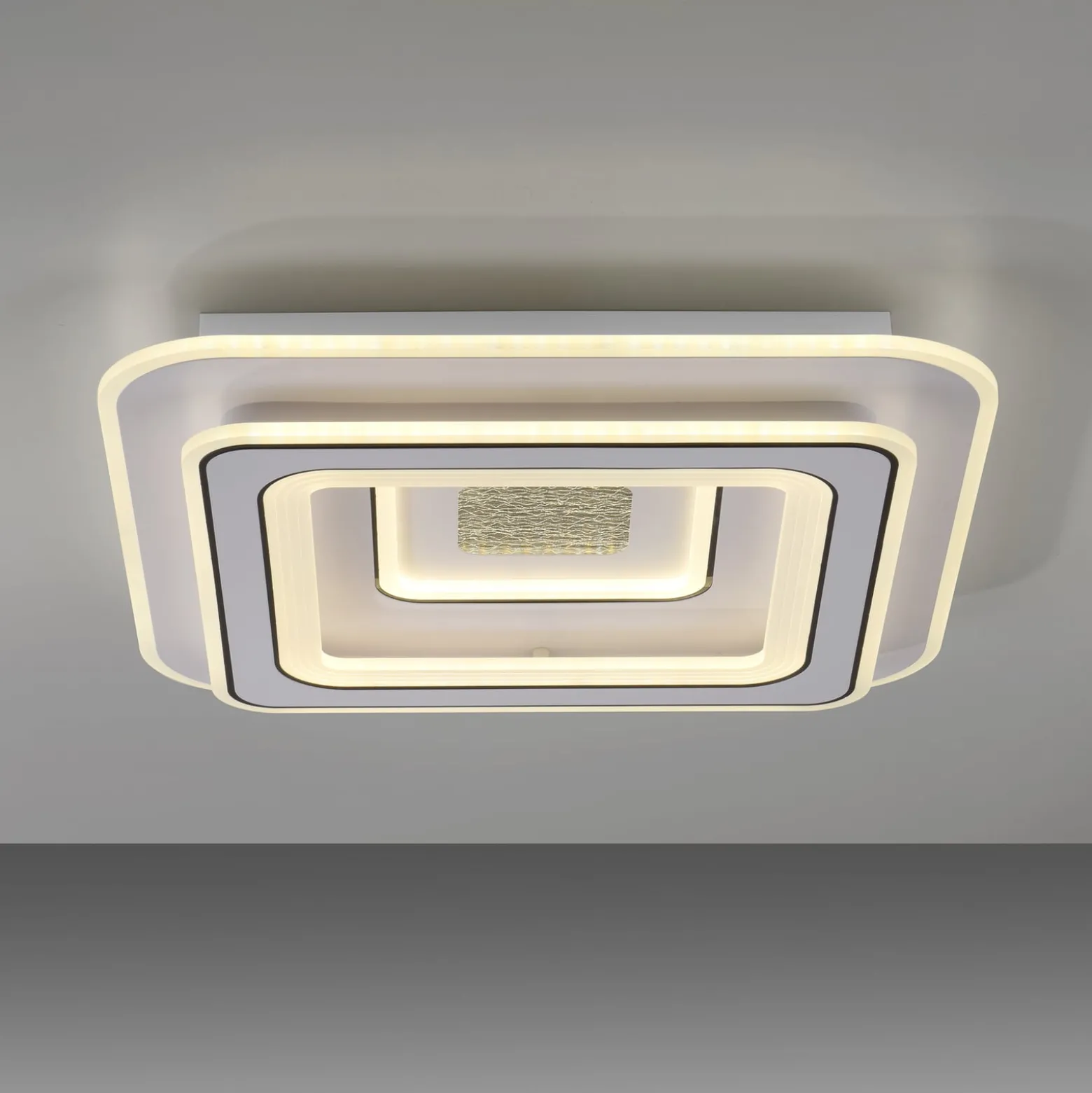 JUST LIGHT. LED-Deckenleuchte Tolago, 49x49 cm, CCT, dimmbar