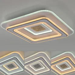 JUST LIGHT. LED-Deckenleuchte Tolago, 49x49 cm, CCT, dimmbar