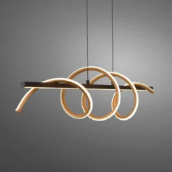 JUST LIGHT. LED-Hängeleuchte Emanda, Eisen, schwarz-messing