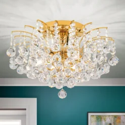 24 Karat vergoldete Deckenleuchte LENNARDA