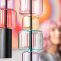 KARE Hängeleuchte Candy Bar Colore, Glas, 5-flg., GU10