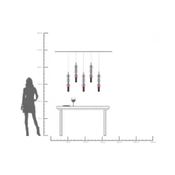 KARE Hängeleuchte Candy Bar Colore, Glas, 5-flg., GU10