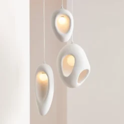 KARE Hängeleuchte Soul Dining, weiß, Gips, 53 cm, G9