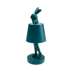 KARE LED-Akkutischleuchte Animal Rabbit, petrol, IP54, 29cm
