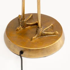 KARE Tischleuchte Pelican, gold, Leinen, Höhe 62 cm, E27