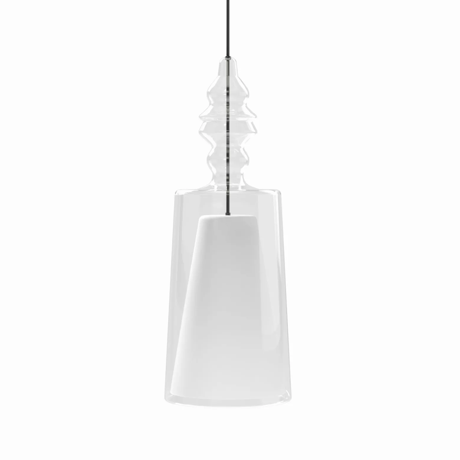 Karman Hängeleuchte Alibaglass Big, transparent, Ø 24 cm