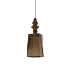 Karman Hängeleuchte Alibaglass Medium, bronzefarben, Ø 18 cm