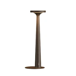 Karman LED-Akku-Tischleuchte Papiria, braun matt, CCT