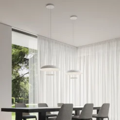 Karman LED-Hängeleuchte BLANCO, Ø 92 cm, weiß, Metall