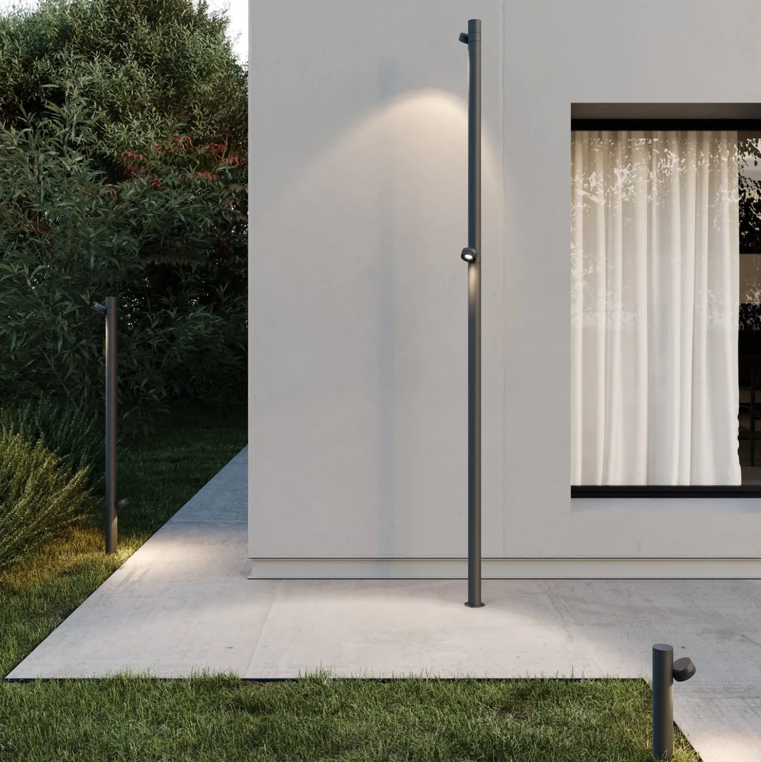 Karman LED-Wegeleuchte Jaco, 30 cm, braun, Aluminium, 1-flg.