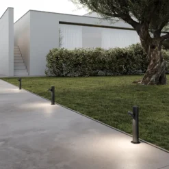 Karman LED-Wegeleuchte Jaco, 30 cm, braun, Aluminium, 1-flg.