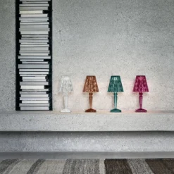 Kartell Big Battery - Tischlampe IP54, hellblau