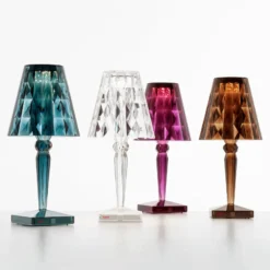 Kartell Big Battery - Tischlampe IP54, hellblau