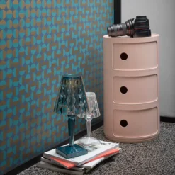 Kartell Big Battery - Tischlampe IP54, hellblau
